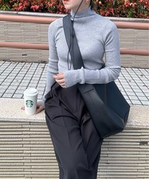 y/m by misato | サムホールリブプチハイネックトップス(ニット/セーター)