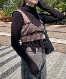 y/m by misato | サムホールリブプチハイネックトップス(ニット/セーター)