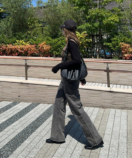 y/m by misato（イムバイミサト）の「サムホールリブプチハイネックトップス（ニット/セーター・レディース・アイボリー/ブラック/杢グレー/オレンジ・FREE）」の21枚目の写真