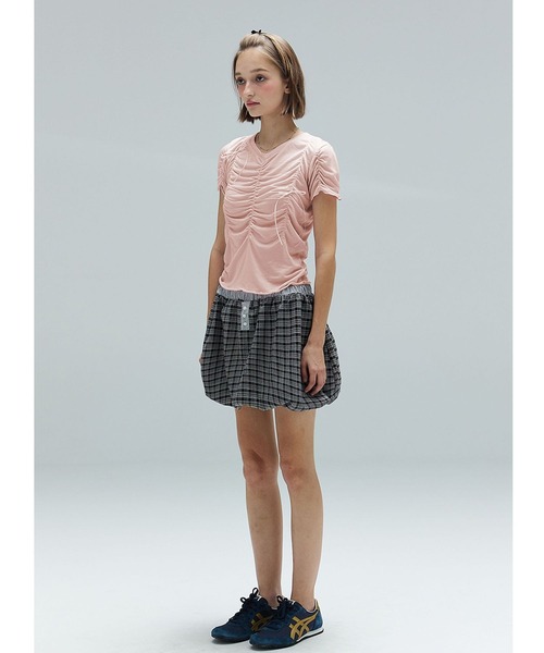 DEARSTALKER（ディアストーカー）の「DEARSTALKER／シルキーシャーリングＴ（Tシャツ/カットソー・レディース・ホワイト/ベビーピンク・FREE）」の5枚目の写真