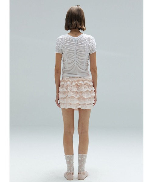 DEARSTALKER（ディアストーカー）の「DEARSTALKER／シルキーシャーリングＴ（Tシャツ/カットソー・レディース・ホワイト/ベビーピンク・FREE）」の10枚目の写真