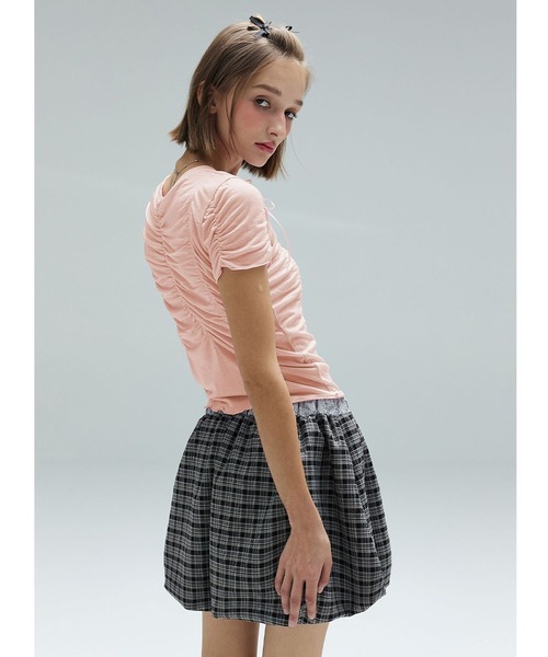 DEARSTALKER（ディアストーカー）の「DEARSTALKER／シルキーシャーリングＴ（Tシャツ/カットソー・レディース・ホワイト/ベビーピンク・FREE）」の18枚目の写真