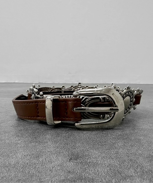 jiasecond.（ジアセカンド）の「【jiasecond.】ジョッキーメタルベルト / ベルト ジョッキー ジョガー アメカジ グランジ ウエスタン メタル 合皮 ブラック ブラウン（ベルト・レディース・ブラウン/ブラック・FREE）」の18枚目の写真