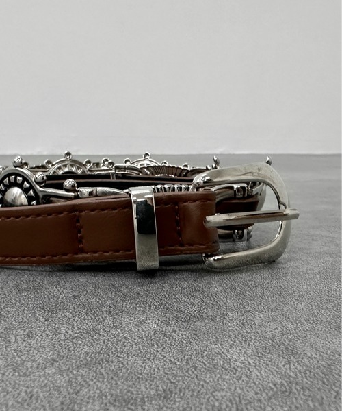 jiasecond.（ジアセカンド）の「【jiasecond.】ジョッキーメタルベルト / ベルト ジョッキー ジョガー アメカジ グランジ ウエスタン メタル 合皮 ブラック ブラウン（ベルト・レディース・ブラウン/ブラック・FREE）」の17枚目の写真