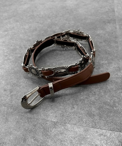 jiasecond.（ジアセカンド）の「【jiasecond.】ジョッキーメタルベルト / ベルト ジョッキー ジョガー アメカジ グランジ ウエスタン メタル 合皮 ブラック ブラウン（ベルト・レディース・ブラウン/ブラック・FREE）」の14枚目の写真