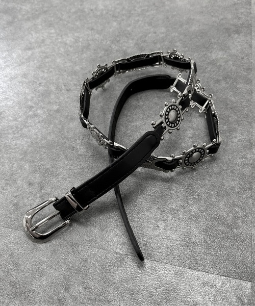 jiasecond.（ジアセカンド）の「【jiasecond.】ジョッキーメタルベルト / ベルト ジョッキー ジョガー アメカジ グランジ ウエスタン メタル 合皮 ブラック ブラウン（ベルト・レディース・ブラウン/ブラック・FREE）」の21枚目の写真