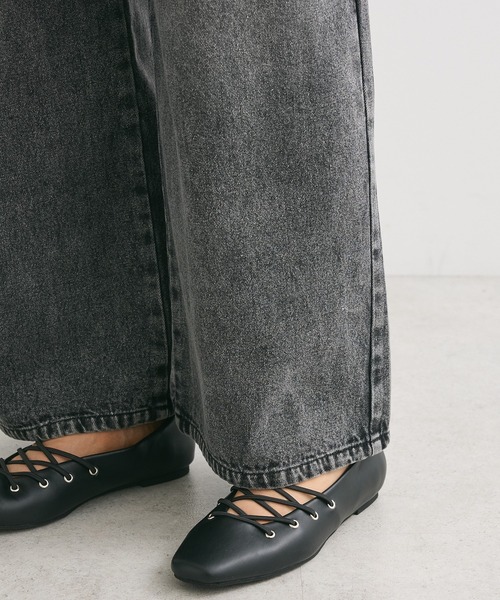 ELENCARE DUE（エレンカーレデュエ）の「・ELENCARE DUE デニムタックワイドパンツ（デニムパンツ・レディース・インディゴブルー/ダークインディゴブルー/ブラック・FREE）」の14枚目の写真