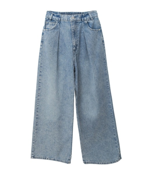 ELENCARE DUE（エレンカーレデュエ）の「・ELENCARE DUE デニムタックワイドパンツ（デニムパンツ・レディース・インディゴブルー/ダークインディゴブルー/ブラック・FREE）」の22枚目の写真