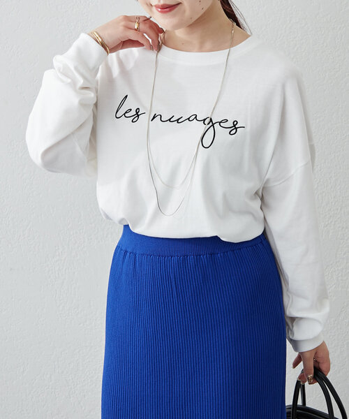 continuer de NICE CLAUP(コンティニューデナイスクラップ)の「《@kana__18s select》アソートロゴロンT(Tシャツ/カットソー・レディース・ホワイト/ホワイト系その他/オフホワイト・FREE)」の1枚目の写真