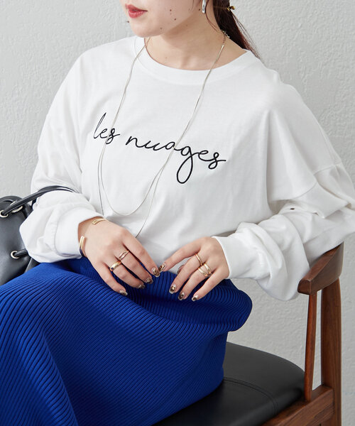 continuer de NICE CLAUP(コンティニューデナイスクラップ)の「《@kana__18s select》アソートロゴロンT(Tシャツ/カットソー・レディース・ホワイト/ホワイト系その他/オフホワイト・FREE)」の8枚目の写真