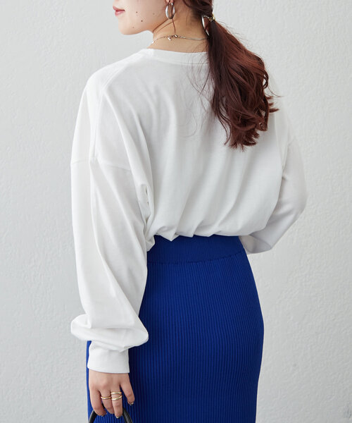 continuer de NICE CLAUP(コンティニューデナイスクラップ)の「《@kana__18s select》アソートロゴロンT(Tシャツ/カットソー・レディース・ホワイト/ホワイト系その他/オフホワイト・FREE)」の13枚目の写真