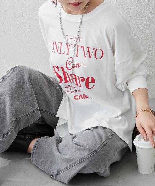 continuer de NICE CLAUP(コンティニューデナイスクラップ)の「《@kana__18s select》アソートロゴロンT(Tシャツ/カットソー・レディース・ホワイト/ホワイト系その他/オフホワイト・FREE)」の18枚目の写真