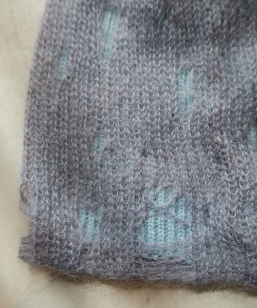 FREAK'S STORE(フリークスストア)の「RACAL/ラカル Mohair Damage Layered Knit Cap/モヘア ダメージレイヤード ニットキャップ(ニットキャップ/ビーニー・レディース・ナチュラル/グレー/ブラック/ラベンダー・ONE SIZE)」の11枚目の写真