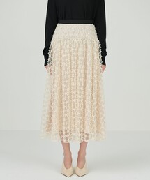 GRACE CONTINENTAL | チュールリボン刺繍スカート(スカート)