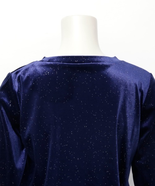 Rejoule（リジュール）の「フィンガーホールラメベロアトップス（Tシャツ/カットソー・レディース・ネイビー/ブラック/チャコールグレー・FREE）」の17枚目の写真