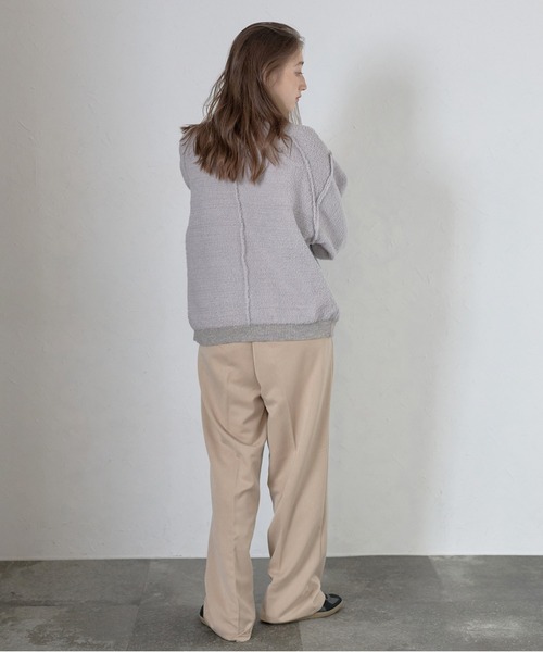 MINERTE】loop yarn high neck knit blouson / アルパカジップ