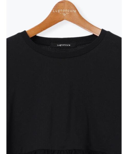 Lugnoncure(ルノンキュール)の「チュールドッキングカットソー(Tシャツ/カットソー・レディース・ブラック/オフホワイト・F)」の12枚目の写真