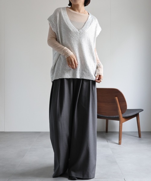 refomed ニットベスト sisam｜クロシェットニットベスト - sisam FAIR TRADE(シサム