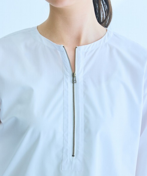 slattgir(スラットジール)の「高身長 ジップアップシャツ(トールサイズ)Essenave(シャツ/ブラウス・レディース・ブラック/オフホワイト・M/L/LL/3L)」の17枚目の写真