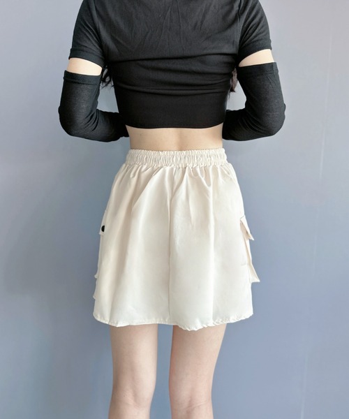 Silly(シリー)の「カーゴミニスカート(スカート・レディース・グレー/アイボリー/ブラック/カーキ/ピンク・SMALL/MEDIUM/LARGE)」の12枚目の写真