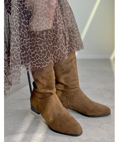 セール】[大きいサイズ有]インヒールスタックヒールロングブーツ