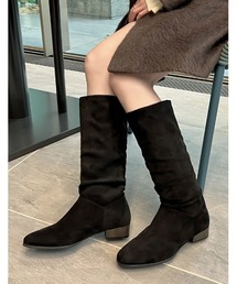 Re:EDIT（リエディ）の「[大きいサイズ有]インヒールスタックヒールロングブーツ（ブーツ）」