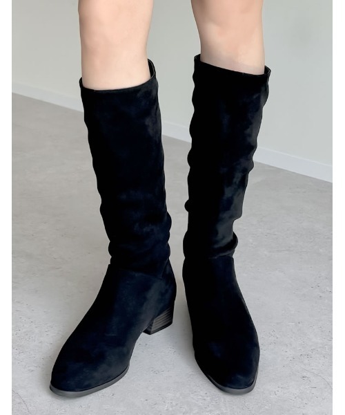 Re:EDIT（リエディ）の「[大きいサイズ有]インヒールスタックヒールロングブーツ（ブーツ・レディース・ブラック/ベージュ/ブラウン・SMALL/MEDIUM/LARGE/X-LARGE）」の7枚目の写真