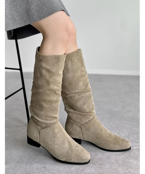 Re:EDIT（リエディ）の「[大きいサイズ有]インヒールスタックヒールロングブーツ（ブーツ・レディース・ブラック/ベージュ/ブラウン・SMALL/MEDIUM/LARGE/X-LARGE）」の8枚目の写真