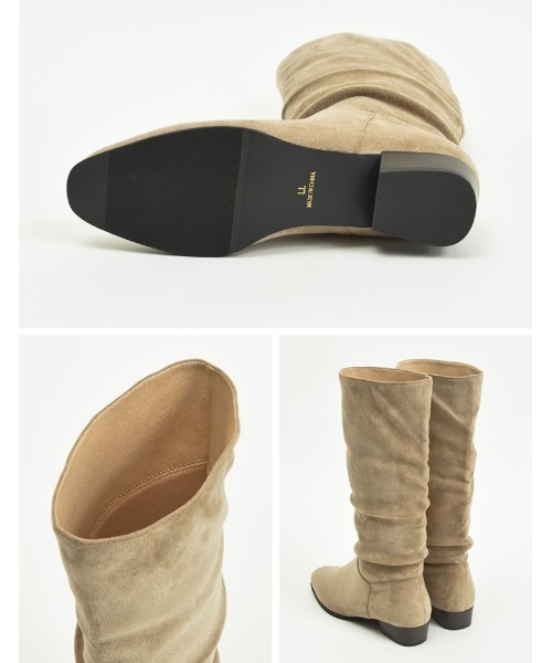 Re:EDIT（リエディ）の「[大きいサイズ有]インヒールスタックヒールロングブーツ（ブーツ・レディース・ブラック/ベージュ/ブラウン・SMALL/MEDIUM/LARGE/X-LARGE）」の14枚目の写真