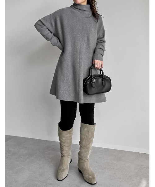 Re:EDIT（リエディ）の「[大きいサイズ有]インヒールスタックヒールロングブーツ（ブーツ・レディース・ブラック/ベージュ/ブラウン・SMALL/MEDIUM/LARGE/X-LARGE）」の9枚目の写真