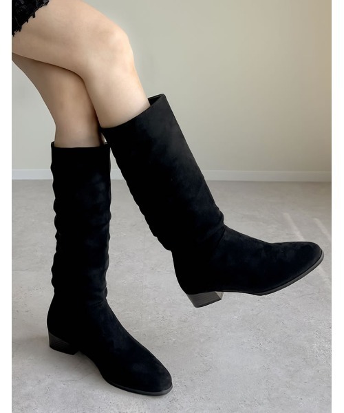 Re:EDIT（リエディ）の「[大きいサイズ有]インヒールスタックヒールロングブーツ（ブーツ・レディース・ブラック/ベージュ/ブラウン・SMALL/MEDIUM/LARGE/X-LARGE）」の19枚目の写真