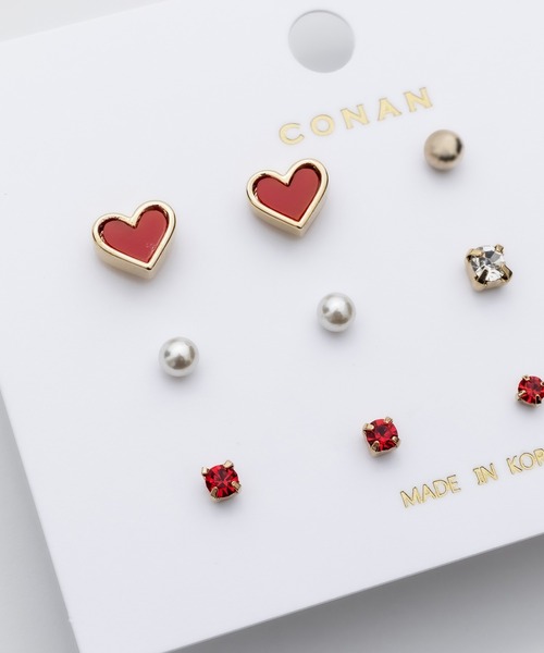 ciite'（シーテ）の「ピアス 6セット / pierce 6 set（ピアス（両耳用）・レディース・ブラック/ピンク/ホワイト/レッド・FREE）」の6枚目の写真