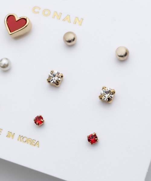 ciite'（シーテ）の「ピアス 6セット / pierce 6 set（ピアス（両耳用）・レディース・ブラック/ピンク/ホワイト/レッド・FREE）」の7枚目の写真