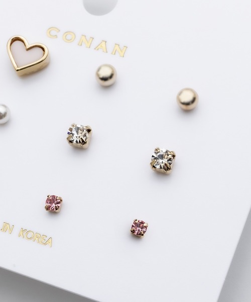 ciite'（シーテ）の「ピアス 6セット / pierce 6 set（ピアス（両耳用）・レディース・ブラック/ピンク/ホワイト/レッド・FREE）」の10枚目の写真