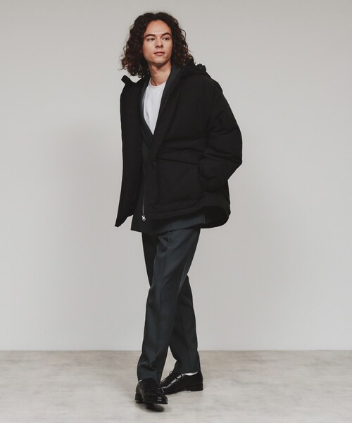 セール】【マシンウォッシャブル】REPREVEフード中綿ブルゾン