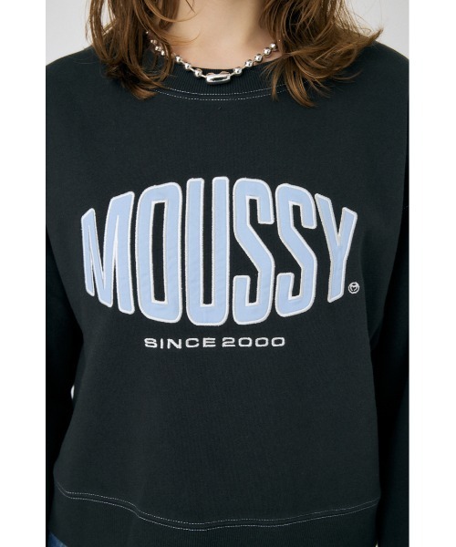 MOUSSY（マウジー）の「【ZOZO・一部店舗限定】PATCHED OVAL MOUSSY LOGO プルオーバー（スウェット・レディース・ダークグリーン/ライトブラック/ホワイト・FREE）」の21枚目の写真