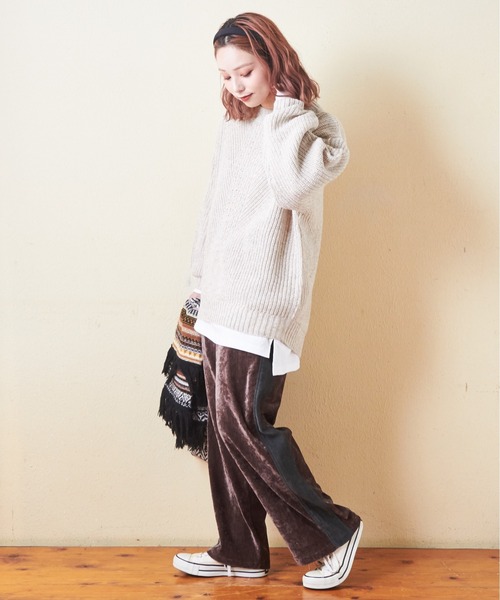 【セール】アンティークニットアイレットプルオーバー（ニット/セーター）｜CUBE SUGAR（キューブシュガー）