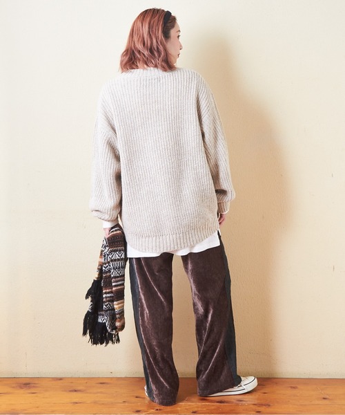 【セール】アンティークニットアイレットプルオーバー（ニット/セーター）｜CUBE SUGAR（キューブシュガー）