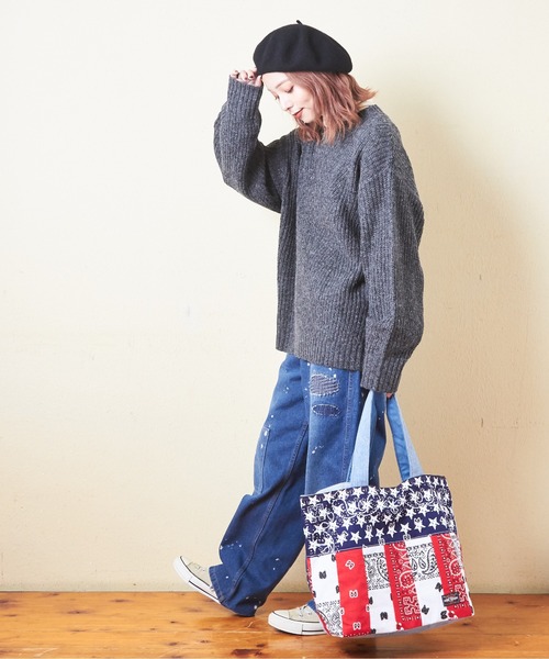 【セール】アンティークニットアイレットプルオーバー（ニット/セーター）｜CUBE SUGAR（キューブシュガー）
