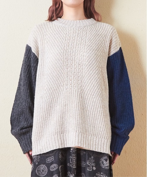 【セール】アンティークニットアイレットプルオーバー（ニット/セーター）｜CUBE SUGAR（キューブシュガー）