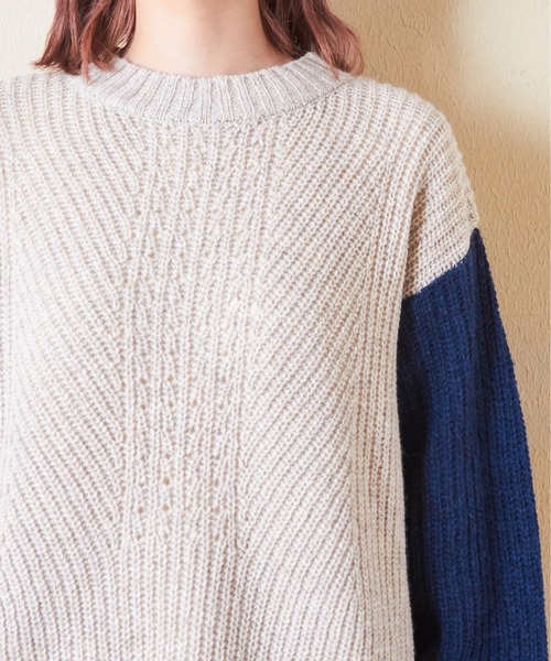 【セール】アンティークニットアイレットプルオーバー（ニット/セーター）｜CUBE SUGAR（キューブシュガー）