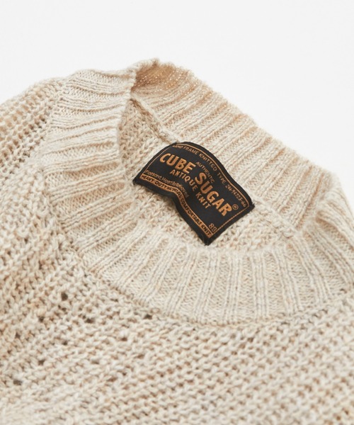 【セール】アンティークニットアイレットプルオーバー（ニット/セーター）｜CUBE SUGAR（キューブシュガー）