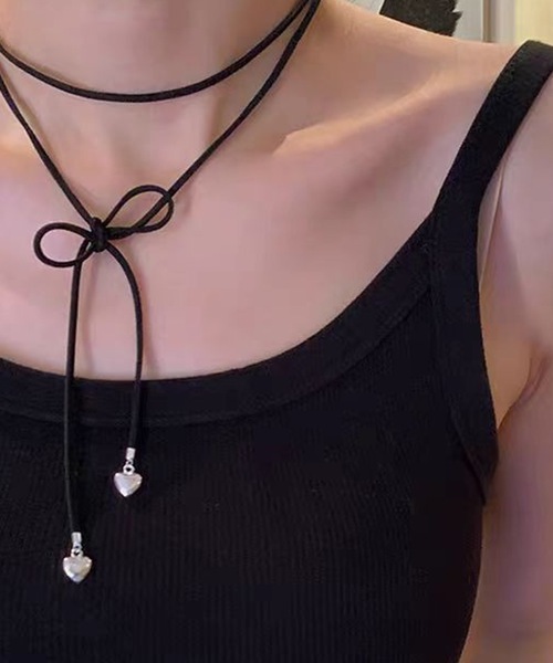 DiamondHearts（ダイヤモンドハーツ）の「ハートモチーフチョーカー（チョーカー・レディース・ブラック・FREE）」の2枚目の写真