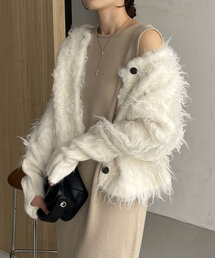 CAPRICIEUX LE'MAGE | アルパカウールシャギーカーディガン(カーディガン/ボレロ)