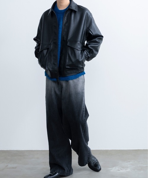 SINSS(シンス)の「Basic shaggy knit / ベーシックシャギーニット(ニット/セーター・メンズ・ブラウン/ブルー/ターコイズブルー/チャコール/グレー・SMALL/MEDIUM/LARGE/X-SMALL)」の6枚目の写真