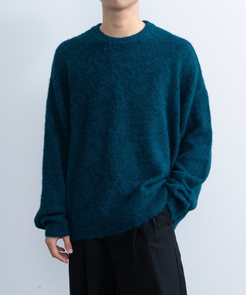 SINSS(シンス)の「Basic shaggy knit / ベーシックシャギーニット(ニット/セーター・メンズ・ブラウン/ブルー/ターコイズブルー/チャコール/グレー・SMALL/MEDIUM/LARGE/X-SMALL)」の10枚目の写真