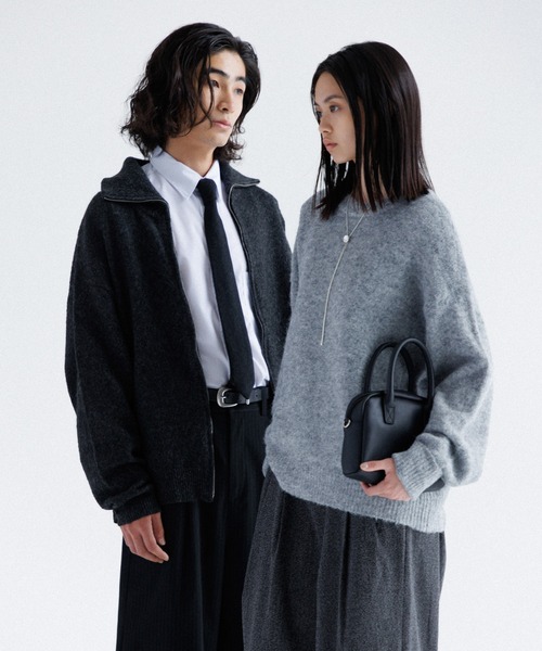SINSS（シンス）の「Basic shaggy knit / ベーシックシャギーニット（ニット/セーター・メンズ・ブラウン/ブルー/ターコイズブルー/チャコール/グレー・SMALL/MEDIUM/LARGE/X-SMALL）」の12枚目の写真