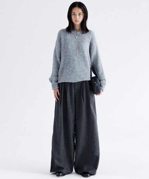 SINSS（シンス）の「Basic shaggy knit / ベーシックシャギーニット（ニット/セーター・メンズ・ブラウン/ブルー/ターコイズブルー/チャコール/グレー・SMALL/MEDIUM/LARGE/X-SMALL）」の9枚目の写真