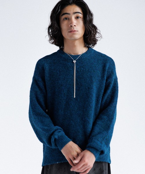 SINSS（シンス）の「Basic shaggy knit / ベーシックシャギーニット（ニット/セーター・メンズ・ブラウン/ブルー/ターコイズブルー/チャコール/グレー・SMALL/MEDIUM/LARGE/X-SMALL）」の7枚目の写真