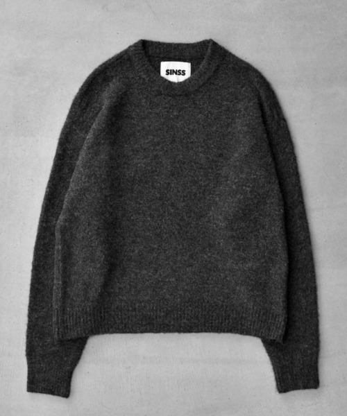 SINSS（シンス）の「Basic shaggy knit / ベーシックシャギーニット（ニット/セーター・メンズ・ブラウン/ブルー/ターコイズブルー/チャコール/グレー・SMALL/MEDIUM/LARGE/X-SMALL）」の17枚目の写真